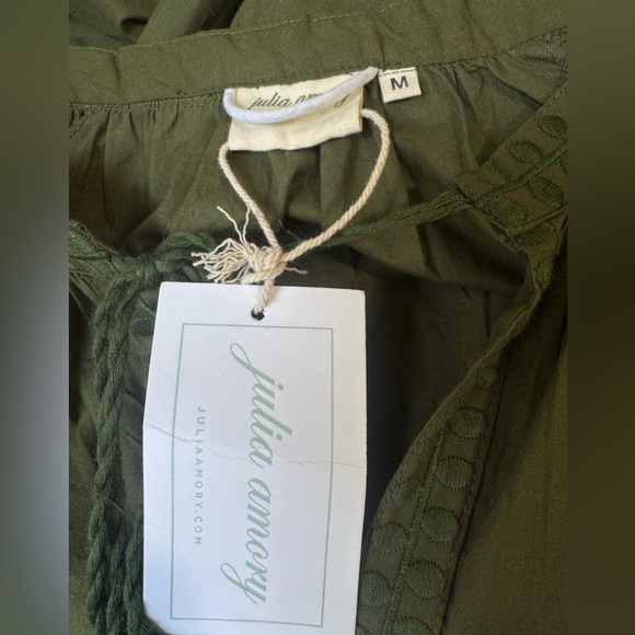 Julia Amory Zoe Coatue Army Green Floral Dress - mordernwear.com Julia Amory Zoe Coatue Army Green Floral Dress - mordernwear.com